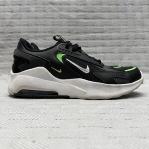 Nike Air Max‎ Bolt Shoes Youth Size 6Y Black White Green Running Sneakers